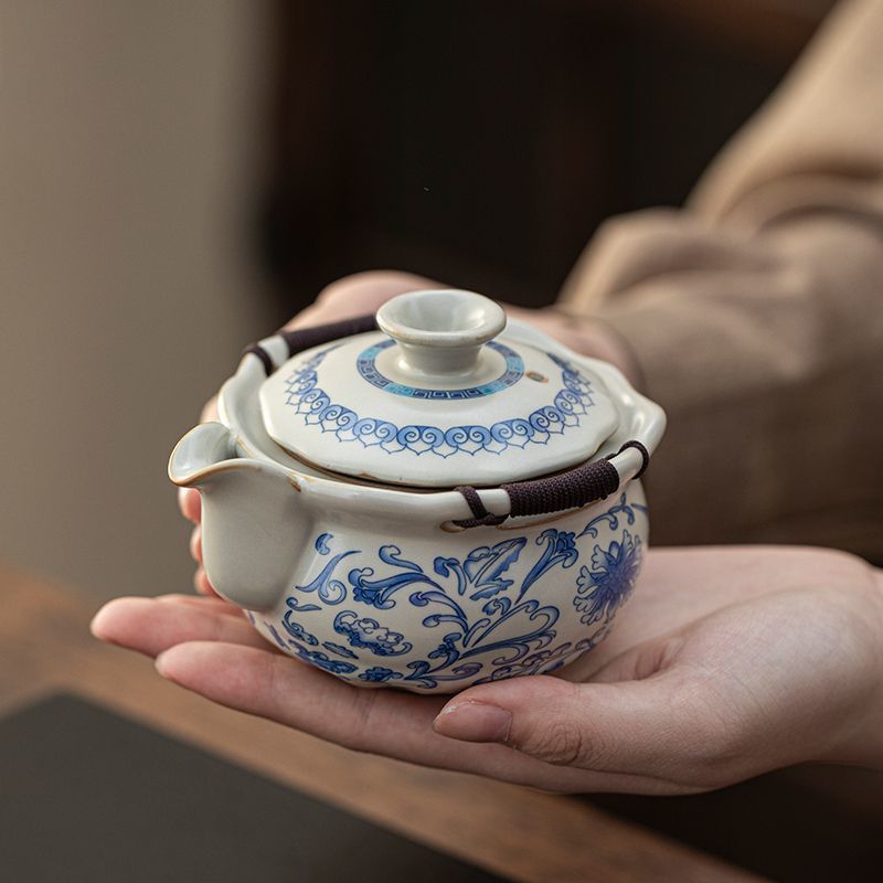 Ru Ware "Entwined Lotus" Travel Tea Set