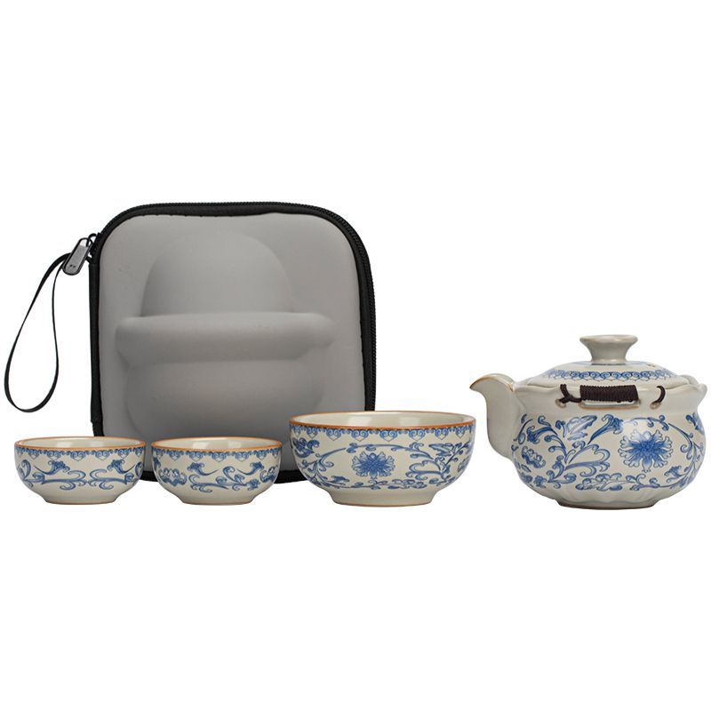 Ru Ware "Auspicious Dragon" Travel Tea Set